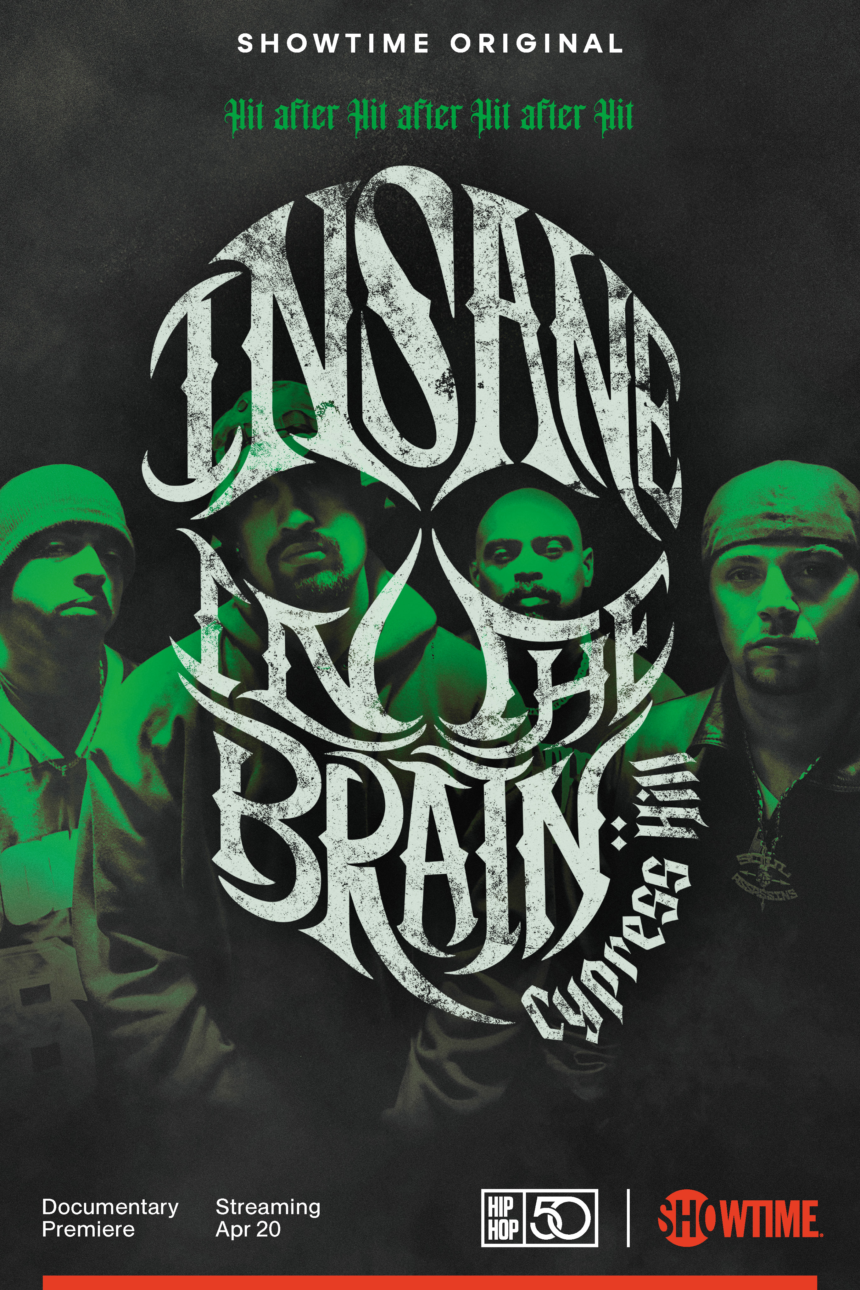 Movie poster for "Cypress Hill: Insane in the Brain". Part of Sony Music's Premium Content Division.