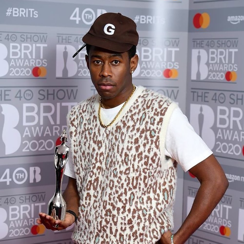 Tyler, the Creator with his BRIT Award