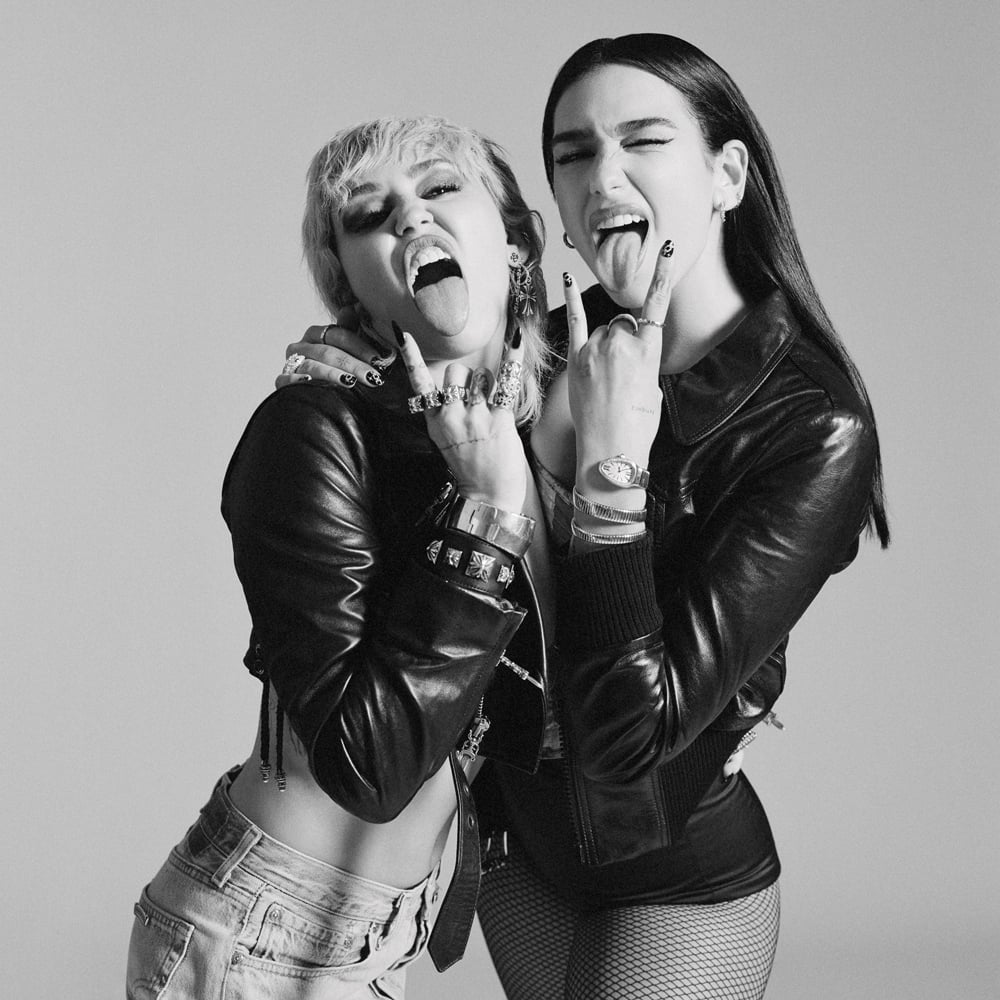 Miley Cyrus and Dua Lipa