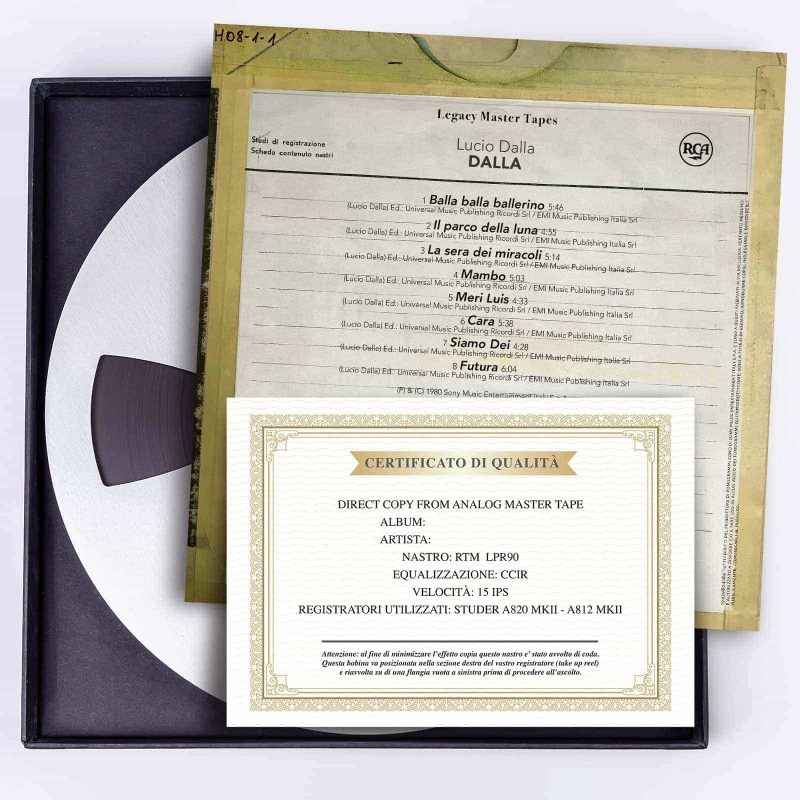 LEGDAL002 – certificato