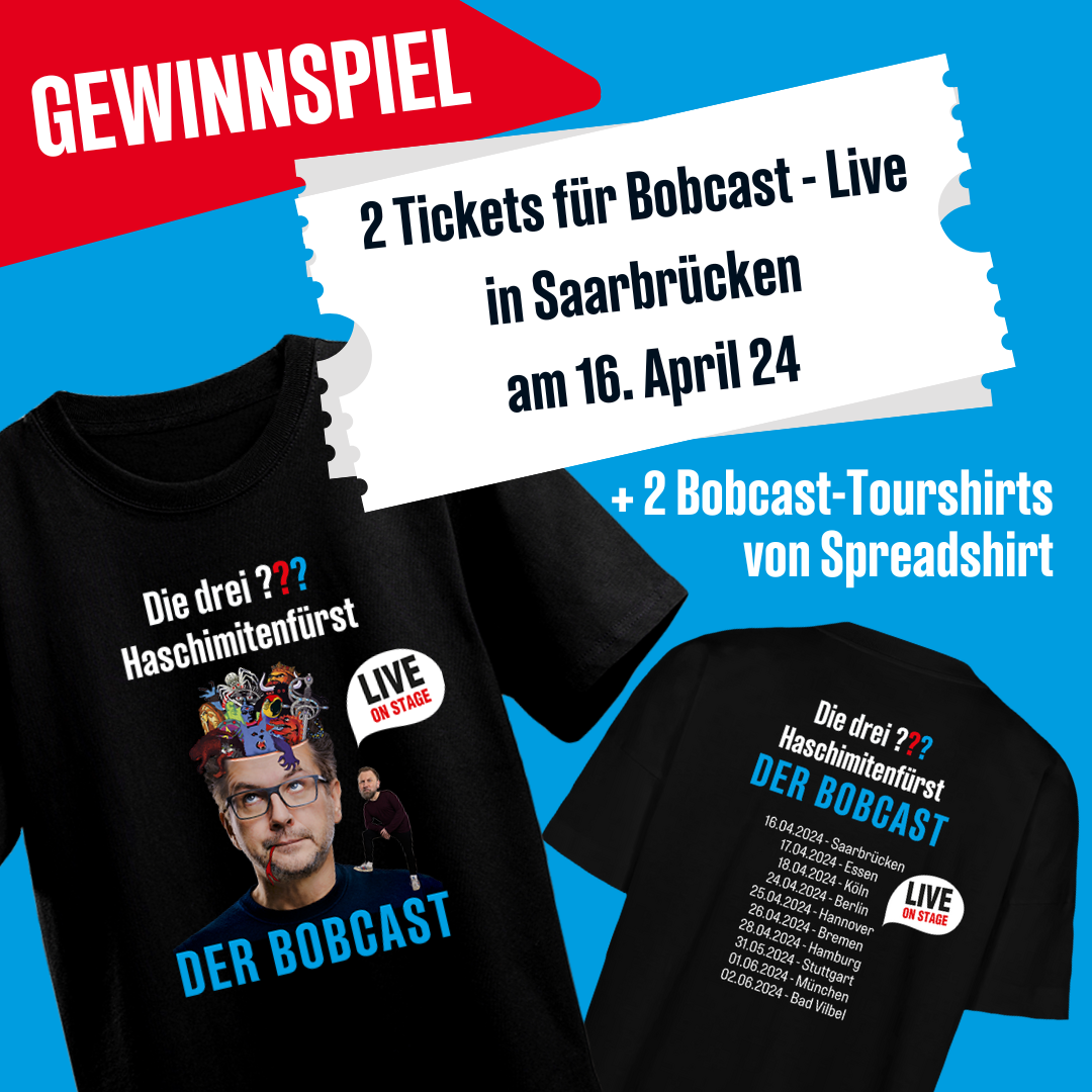 Das große Bobcast Live GEWINNSPIEL - Jetzt mitmachen & 2 Tickets für Bobcast-Live in Saarbrücken gewinnen!