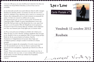 Laurent Voulzy – Carte postale du 12 octobre, Roubaix