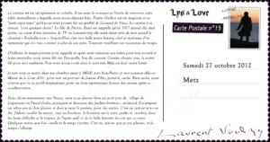 Laurent Voulzy – Carte postale du 27 octobre, concert de Thionville