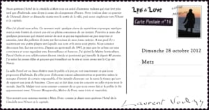 Laurent Voulzy – Carte postale du 28 octobre, concert de Nancy