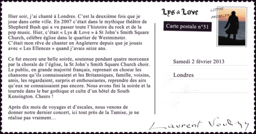 Carte postale n°51 Laurent Voulzy –