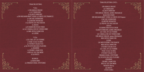 Lys & Love Tour – Tracklisting