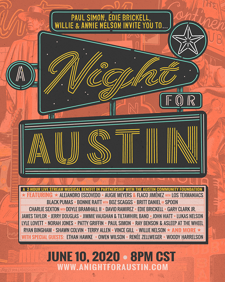 &#8216;A Night For Austin&#8217; Invites You To A Live Streaming Music Benefit Supporting The Austin Community Foundation Fund