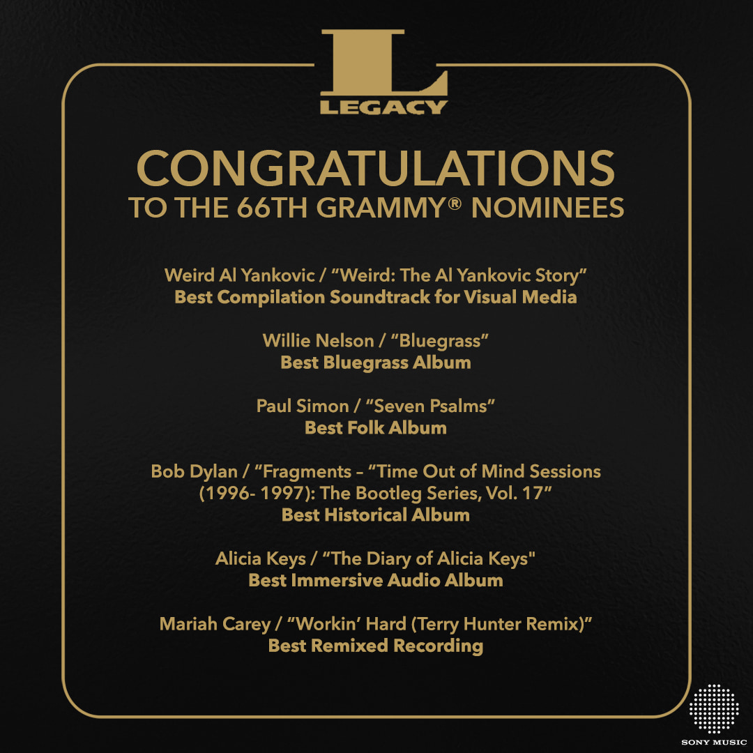 Congratulations To The 66th GRAMMY Awards Nominees