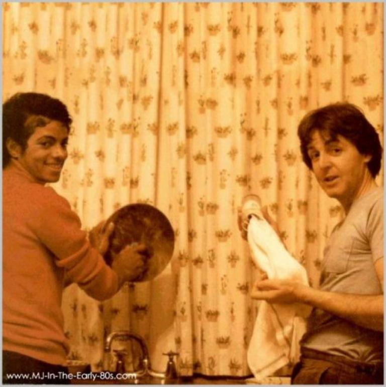 Michael and Paul McCartney