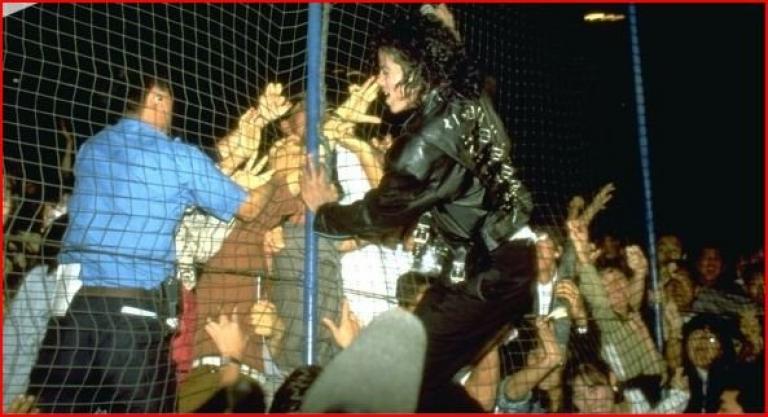 Michael with his fans