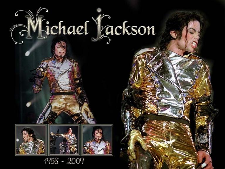 Michael Jackson wrapped in Gold