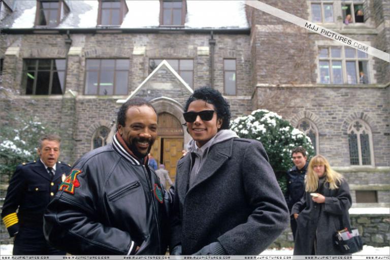 Michael Jackson and Quincy Jones, in the filming of the Videoclip BAD,  1987. Two fantastic men ! Who is BAD ? - Michael Jackson Official Site