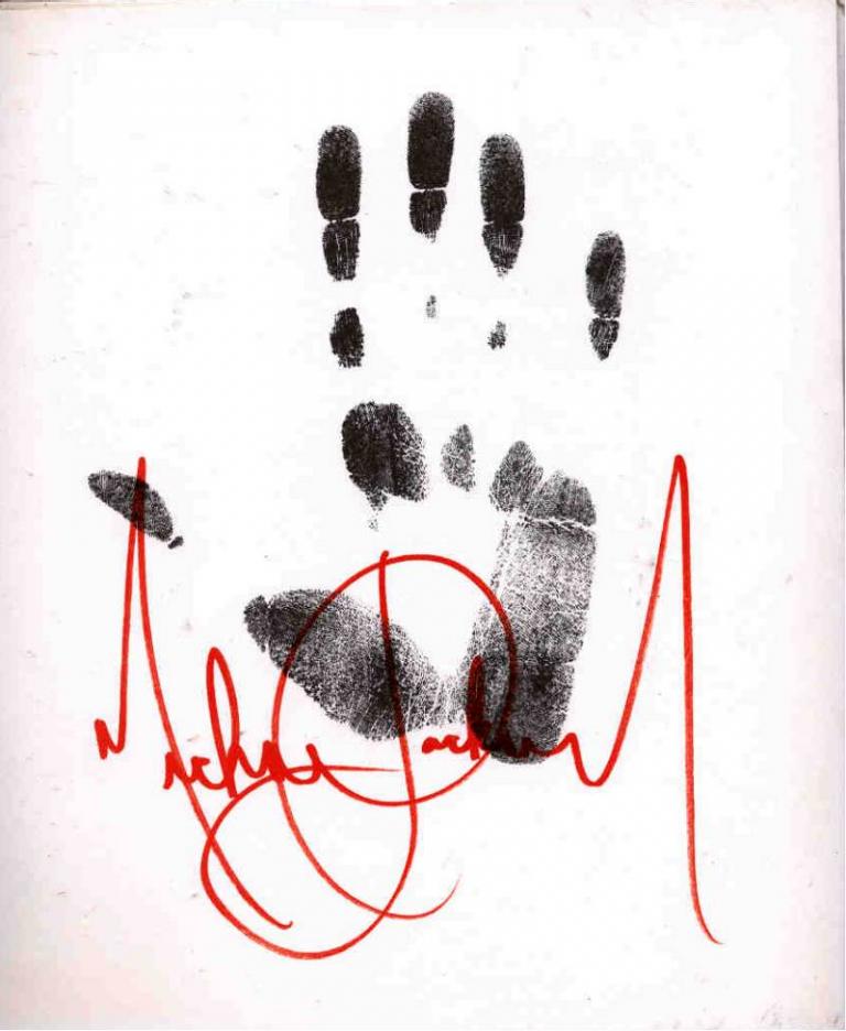 Handprint and autograph – Japan, 1987