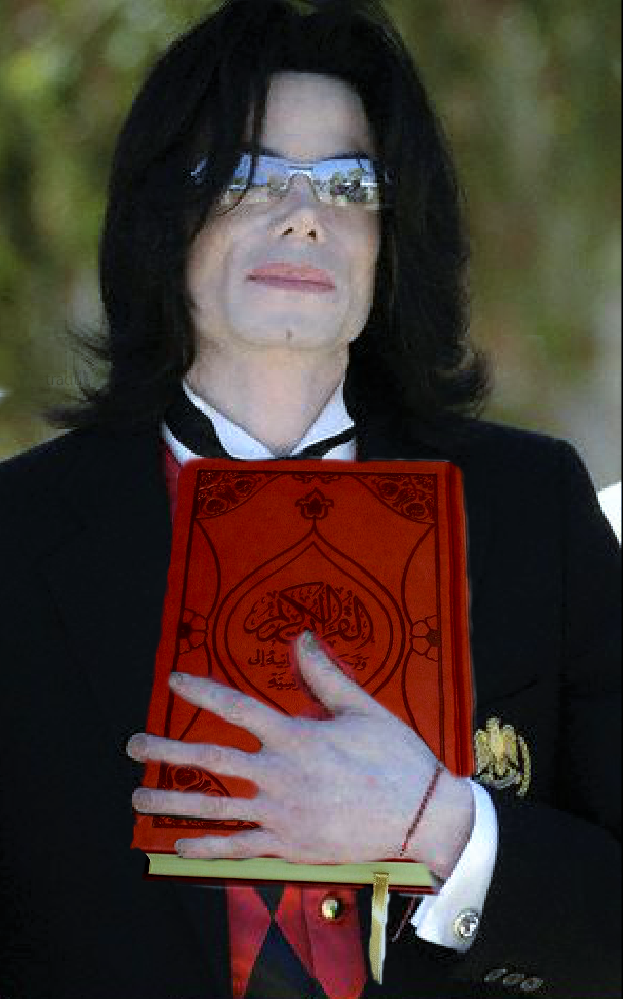 Michael Jackson with a Red Quran