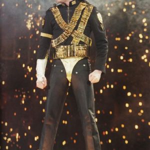 Michael Jackson on stage during the Dangerous Tour