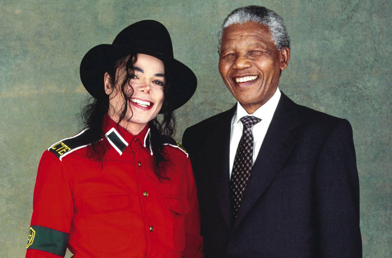 Michael Jackson and Nelson Mandela
