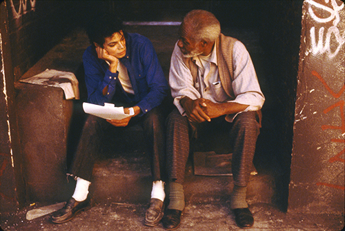 Michael Jackson on set of The Way You Make Me Feel short film 1987