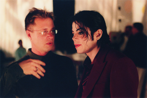 Michael Jackson and Vincent Paterson on set of the Blood On The Dance Floor short film February 1997