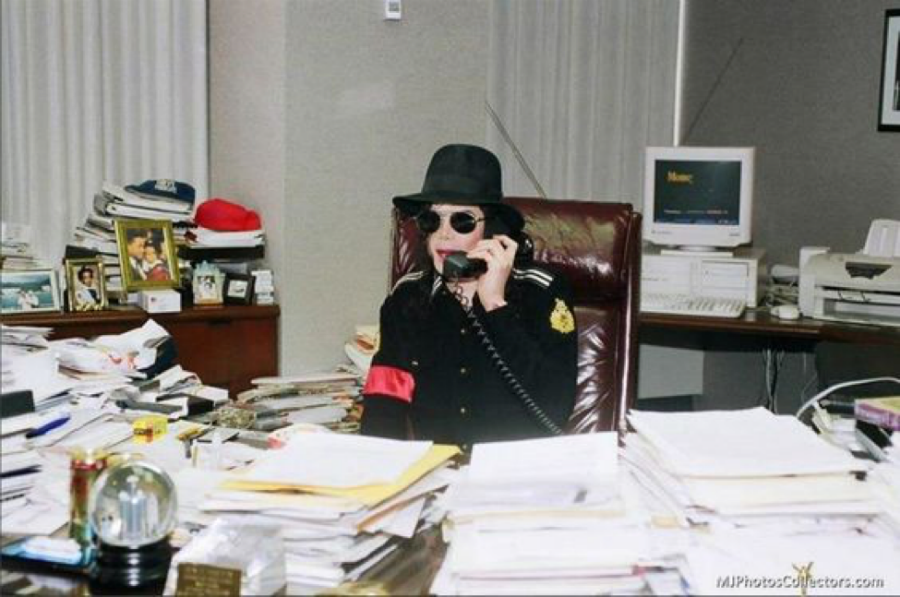 MJ in the office