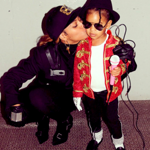 Beyonce's daughter, Blue Ivy, dressed as Michael Jackson