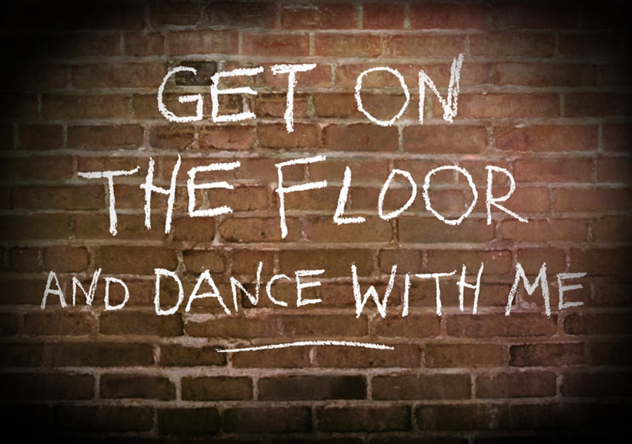 Michael Jackson Get On The Floor lyrics on the wall