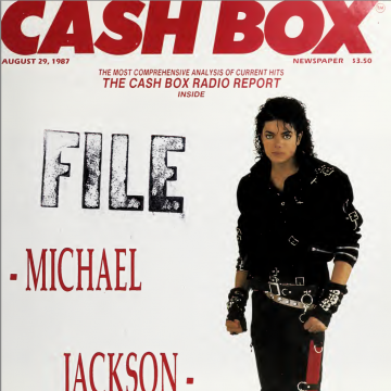 Michael Jackson in 1987 on Cashbox Magazine