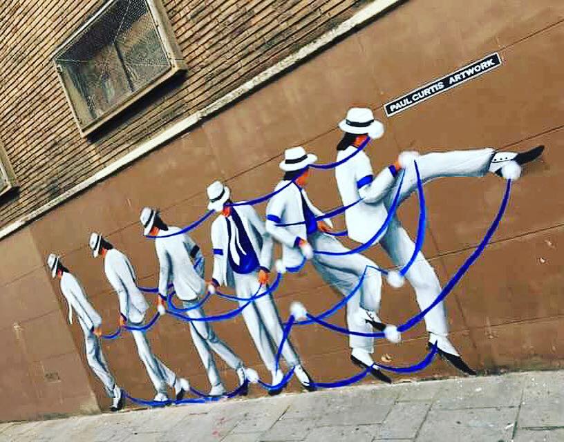 Michael Jackson Smooth Criminal mural in Liverpool, UK