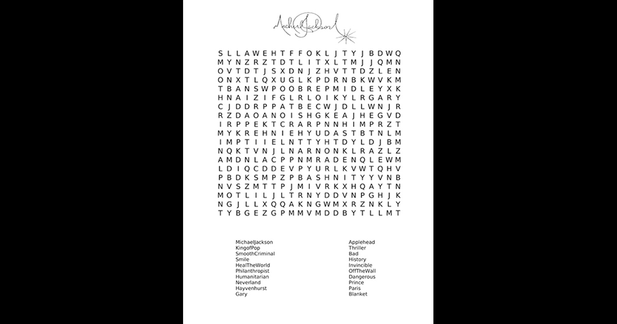 figure-out-this-michael-jackson-word-search-michael-jackson-official-site