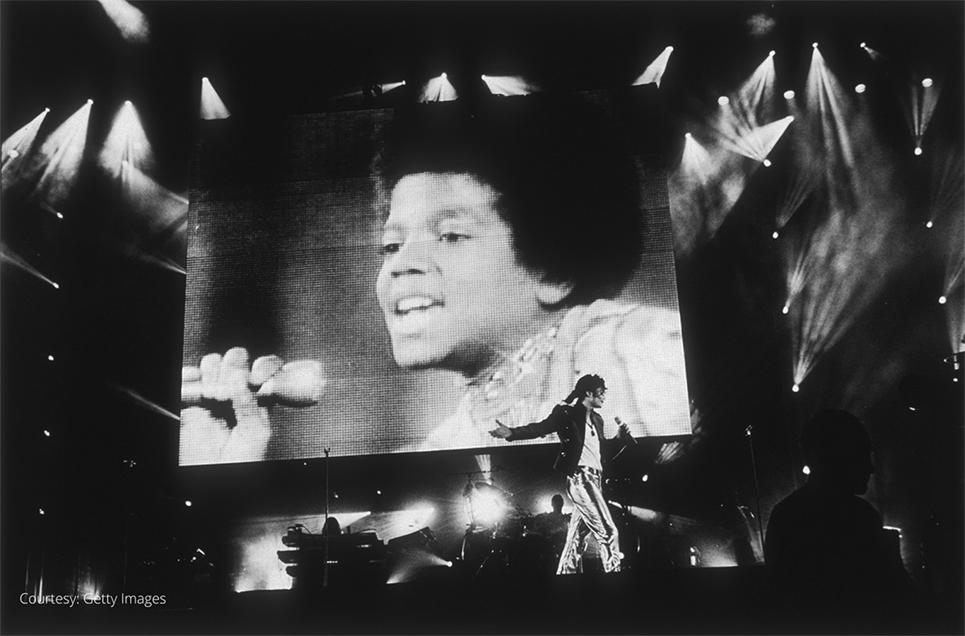 Michael Jackson performs on stage during his HIStory World Tour.