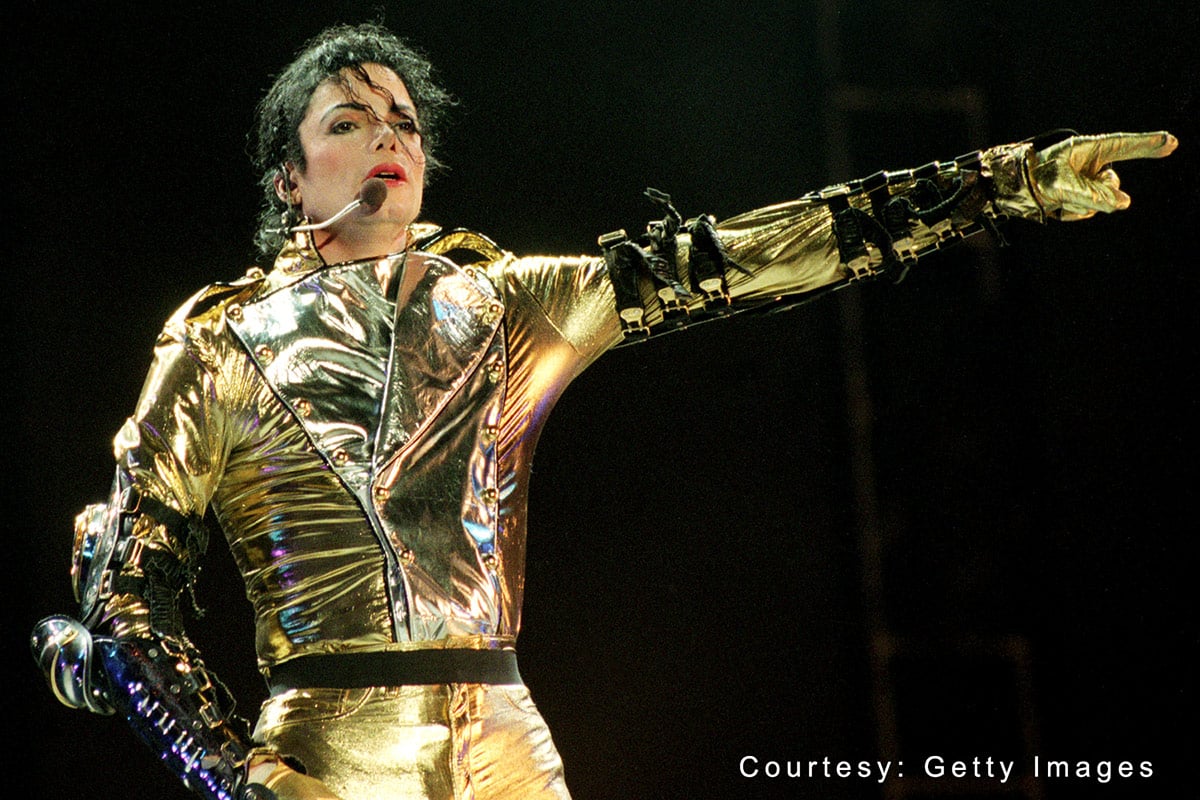 Michael Jackson performs at Ericsson Stadium in Auckland, New Zealand, during HIStory World Tour November 10, 1996