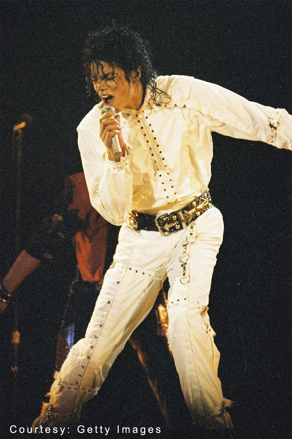 Michael Jackson performs at Wembley Stadium in London, U.K., on July 23, 1988