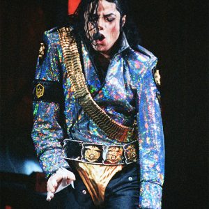 Michael Jackson performs at Wembley Stadium in U.K. in 1990