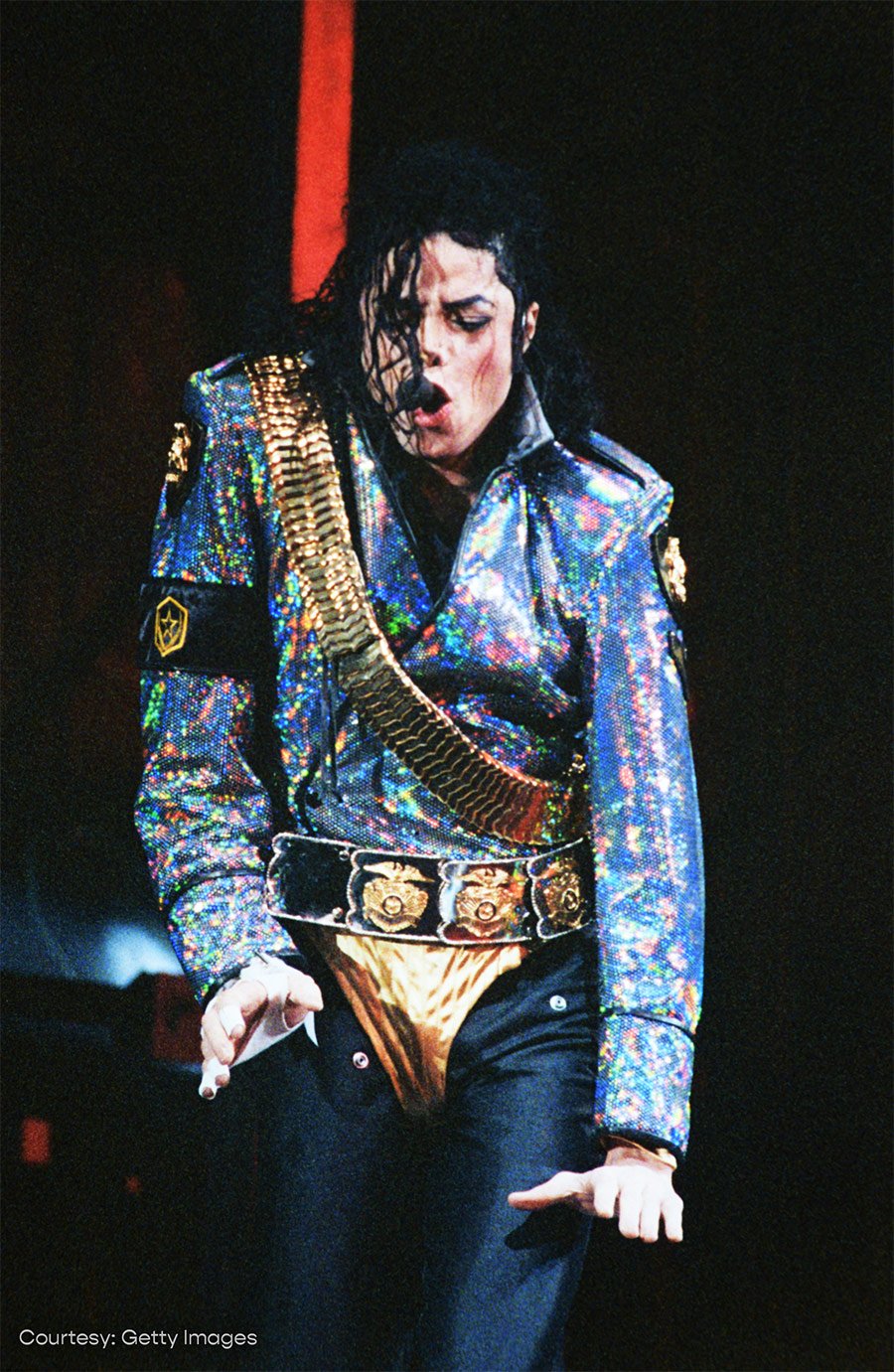 Michael Jackson performs during his Dangerous World Tour.