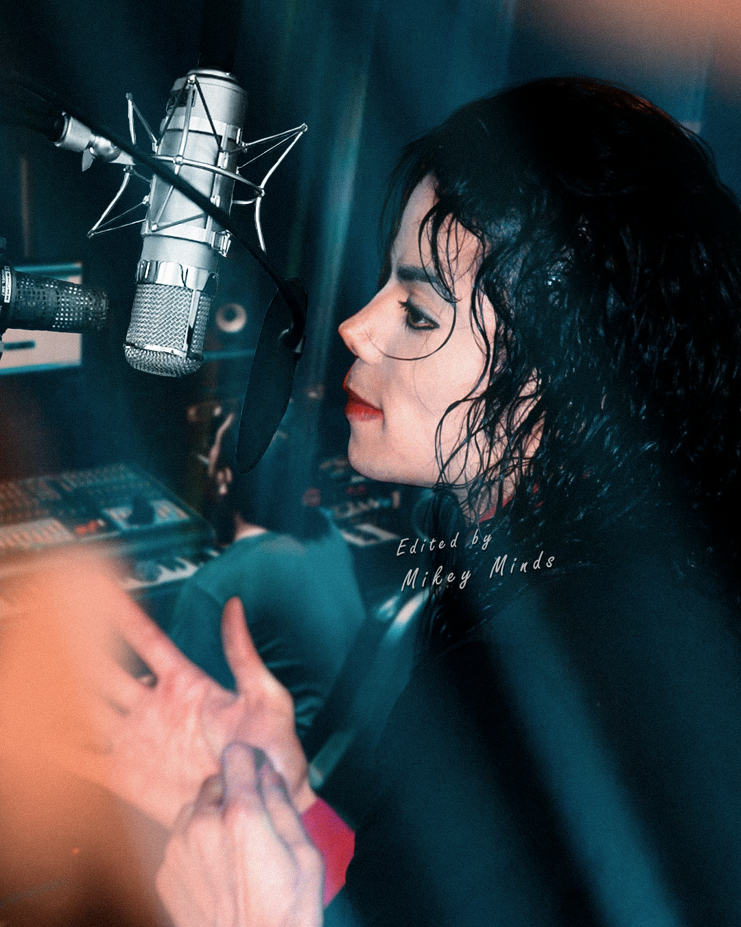Michael Jackson in recording studio