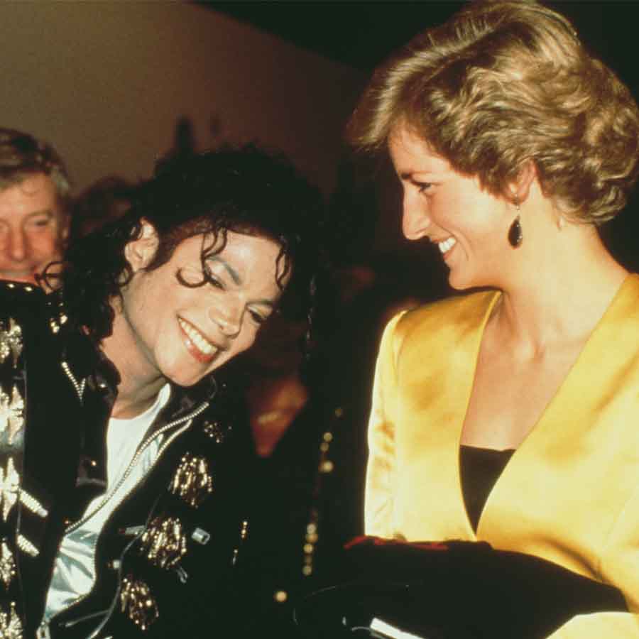 Michael Jackson meets Diana, Princess of Wales, backstage at Wembley Stadium in London before Michael's concert in aid of the Prince’s Trust charity on July 16, 1988. He presented Princess Diana and Prince Charles with two large charity donations, one for the Prince’s Trust, another for a UK Children’s hospital.