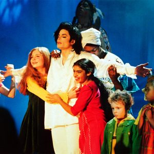 Michael Jackson performs at BRIT Awards in London's Earls Court February 19, 1996