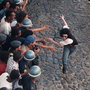 Michael Jackson on the set of the "They Don't Care About Us" short film from the HIStory: Past, Present and Future, Book I album.