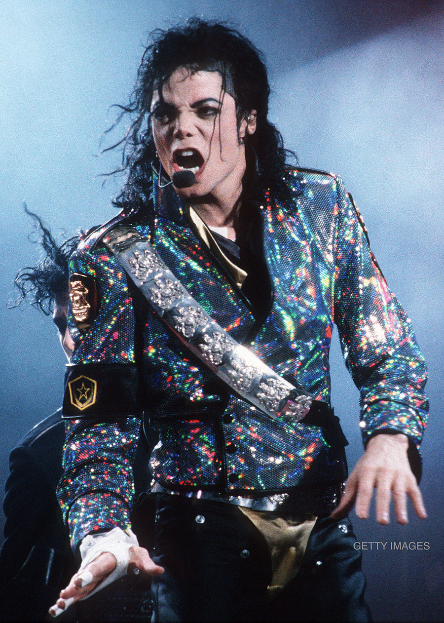 Michael Jackson performs during Dangerous World Tour at Feijenoord Stadium, Rotterdam, Holland June 30, 1992