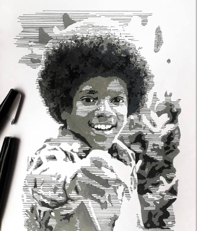 Graphic portrait of Michael Jackson