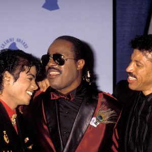 Michael Jackson, Stevie Wonder and Lionel Richie at 28th Annual GRAMMY Awards February 25, 1986