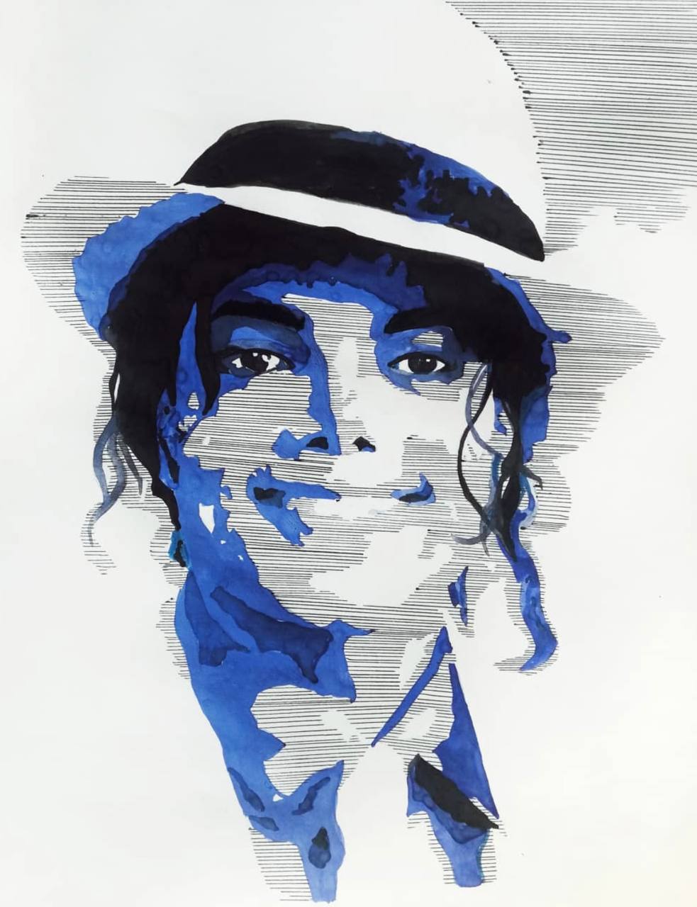 Graphic portrait of Michael Jackson