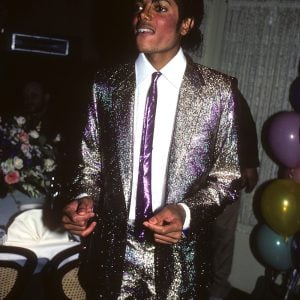 Michael Jackson attends his mother Katherine Jackson's birthday party May 4, 1984 in Los Angeles, California