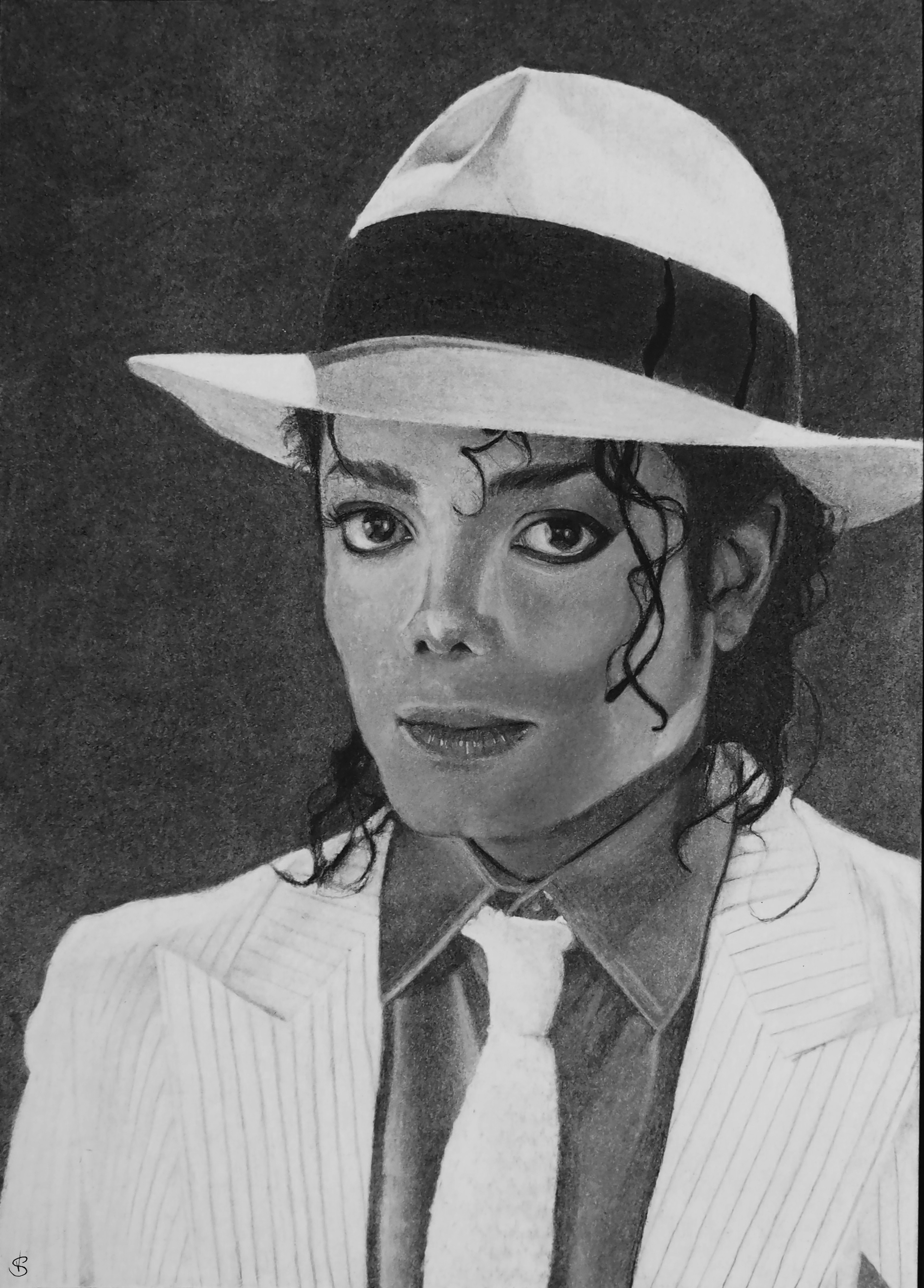 Micheal charcoal drawing