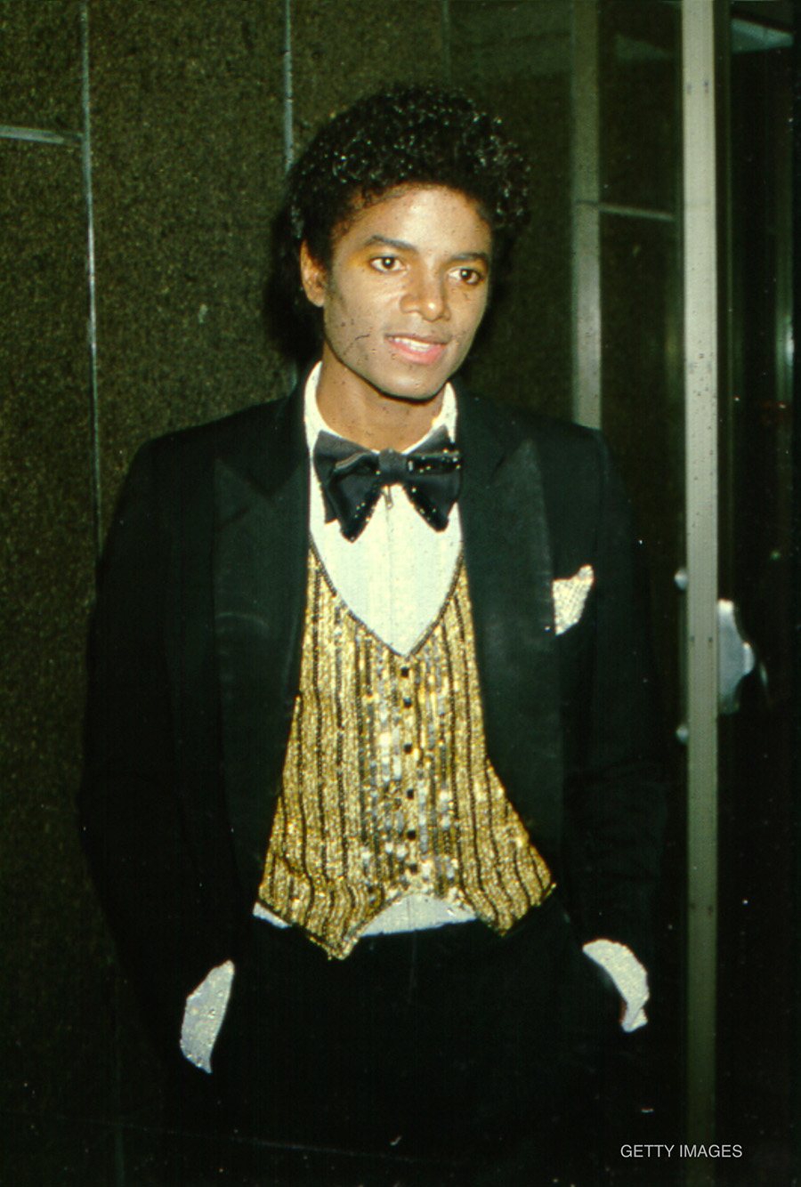 Michael Jackson at the charity concert "Because We Care" in January 1980.