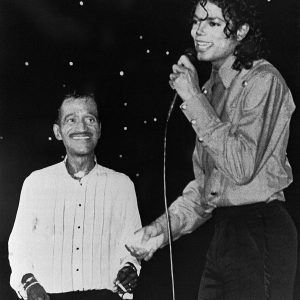 Michael Jackson with Sammy Davis, Jr. in Monaco on August 1988.