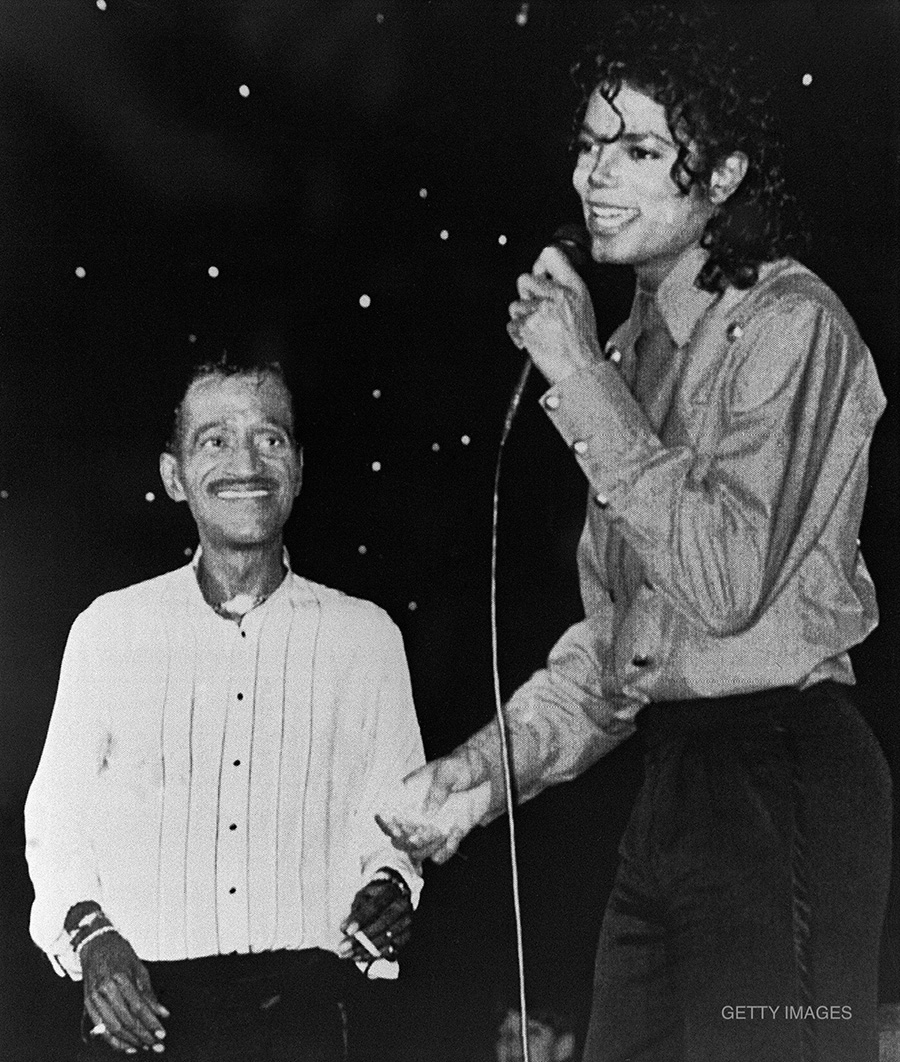 Michael Jackson with Sammy Davis, Jr. in Monaco on August 14, 1988