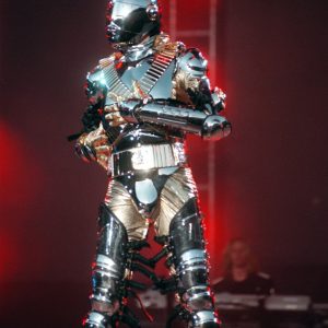 Michael Jackson performs in concert during the HIStory World Tour in 1997.
