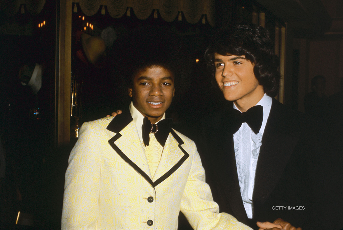 Michael Jackson and Donny Osmond at the American Music Awards on February 19, 1974.