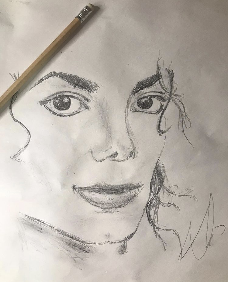 Michael Jackson pencil drawing