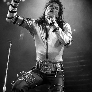 Michael Jackson performs during Bad World Tour at Rosemont Horizon in Rosemont, IL, April 19, 1988